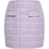 Faina Saia lavanda / branco lã