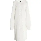 Faina Vestido de malha esbranquiçado