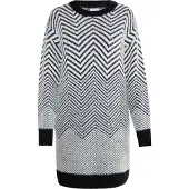 Usha Vestido de malha 'Vanne' preto / branco