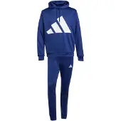 Adidas Fato de desporto 'BIG LOGO HOODED' azul escuro / branco