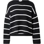 s.Oliver Pullover preto / branco