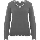 Imily Bela Pullover cinzento / branco