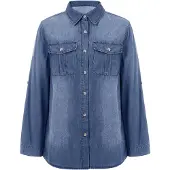 Imily Bela Blusa azul ganga