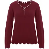 Imily Bela Pullover borgonha / branco