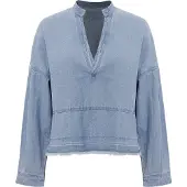 Imily Bela Blusa azul claro