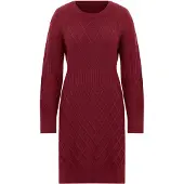 Imily Bela Vestido de malha borgonha