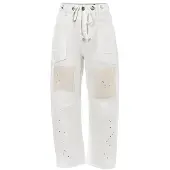 Imily Bela Calças de ganga branco denim
