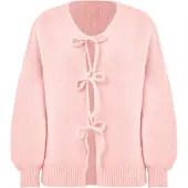 Imily Bela Casaco de malha rosa claro