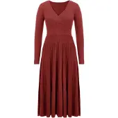 Imily Bela Vestido de malha borgonha