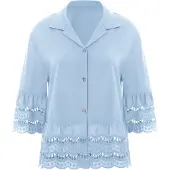 Imily Bela Blusa azul claro