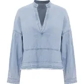 Imily Bela Blusa azul claro