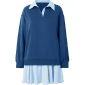 Imily Bela Vestido navy / azul claro