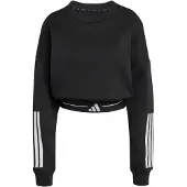 Adidas Moletom Hyperglam 3 Stripes Cropped Crewneck