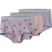 Name it Calcinhas Hipster Lavender Hearts 3 Unidades