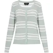 Usha Casaco de malha 'Classic' menta / branco