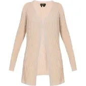 Usha Casaco de malha 'Classic' bege / prata