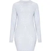 Faina Vestido de malha turquesa