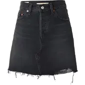 Levi's Saia 'Deconstructed Skirt' preto denim