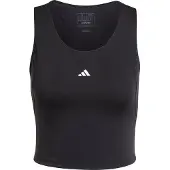 Adidas Top desportivo 'TECHFIT Cropped Training Tank' preto / branco