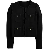 Imily Bela Casaco de malha preto / branco