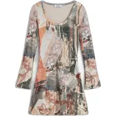 Desigual , Vestido recortes espaço, AlgodÃO, Preto, M