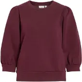 Vila Sweatshirt 'VIVERA' vermelho vinho