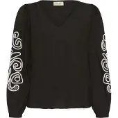 Cream Blusa 'Danielle' preto / branco