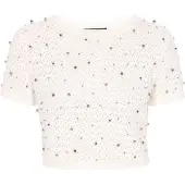 Faina Pullover 'Festive' offwhite