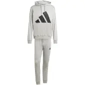 Adidas Fato de desporto 'BIG LOGO HOODED' cinzento / preto