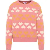 Mymo Pullover 'Blonda' pêssego / rosa / branco