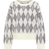 Mymo Pullover cinzento escuro / acinzentado / branco lã