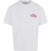 Mister tee Camisa 'Paradise Land' castanho / amarelo / rosa / branco