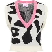 Mymo Pullover bege claro / rosa / preto