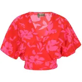 Ebeeza Blusa 'Fashion Look' rosa claro / vermelho