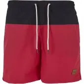 Urban Classics Calções de banho vermelho florescente / preto