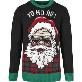 Urban Classics Pullover 'HoHoHo' bege / verde / vermelho / preto / branco