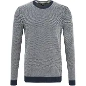 !Solid Pullover 'Dumon' azul / branco