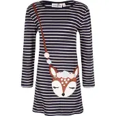 Happy girls Vestido navy / branco