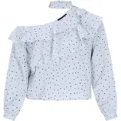 NAEMI Blusa azul pastel / preto