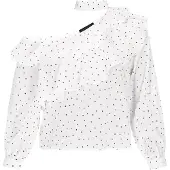NAEMI Blusa preto / offwhite