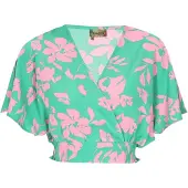 Ebeeza Blusa 'Fashion Look' turquesa / rosa