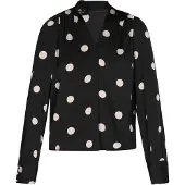 NAEMI Blusa 'Fashion Look' preto / branco