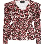 Faina Blusa 'Festive' vermelho / preto / branco