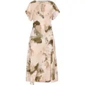 Usha Vestido creme / cappuccino / oliveira