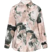 Usha Blusa verde escuro / pó / rosa escurecido / branco