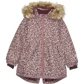 Minymo Casaco de inverno verde / roxo / rosa / branco