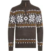 !Solid Pullover 'Norwin' castanho / castanho claro / branco