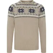 11 Project Pullover 'Timbro' azul / castanho claro / branco
