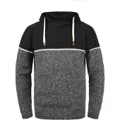 Indicode Pullover 'Lynde' acinzentado / preto / branco