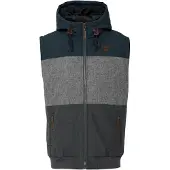 INDICODE JEANS Colete 'Lecter' navy / cinzento claro / cinzento escuro